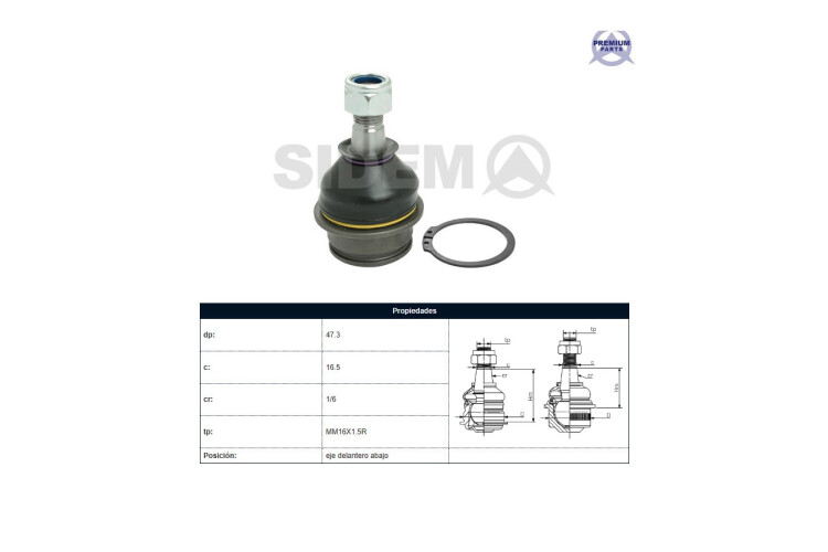 Rotula Del Toyota Hilux 04-25 Der/Izq Rotula Del Toyota Hilux 04-25 Der/Izq