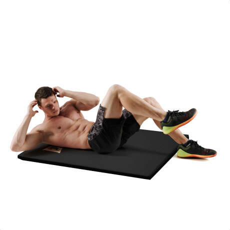 Colchoneta Cuerina C/ Cierre 100x60cm Gimnasia Yoga Negro