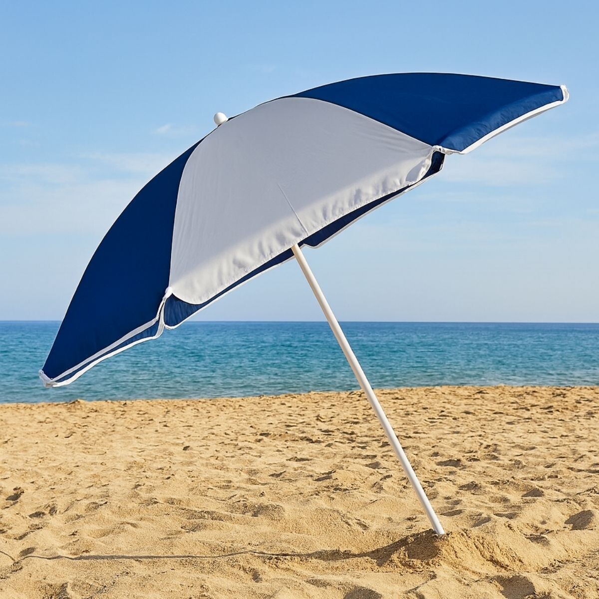 Sombrilla 1,80 mrs Polyester 50+UV - AZUL/BLANCO 