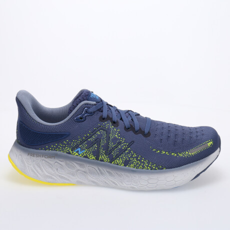Championes de Hombre New Balance Fresh Foam 1080 V12 Azul Piedra - Amarillo