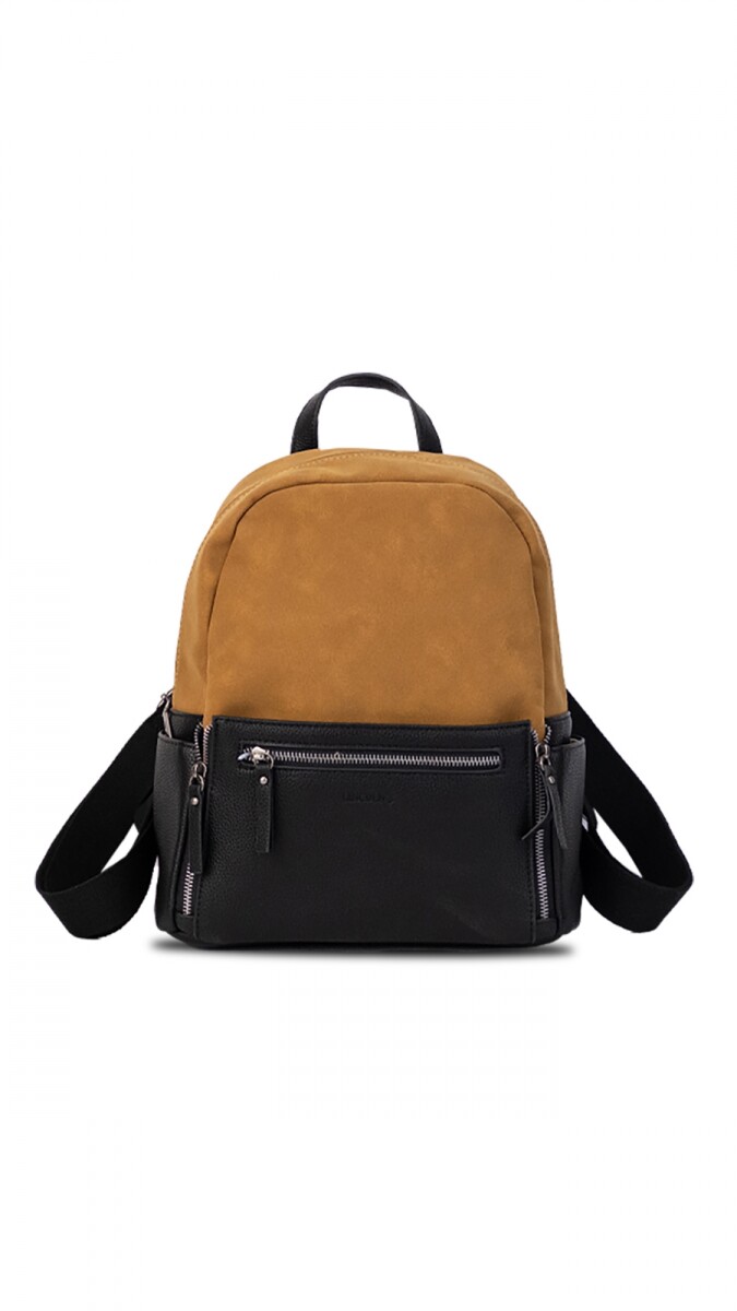 MOCHILA MIRIAM - NEGRO Y SUELA 