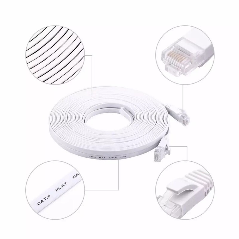 Cable De Red Ethernet Internet 50 Metros Rj45 Cat 6 Plano Cable De Red Ethernet Internet 50 Metros Rj45 Cat 6 Plano