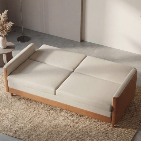 SOFÁ SILLÓN CAMA AUDAX 2 CUERPOS BEIGE