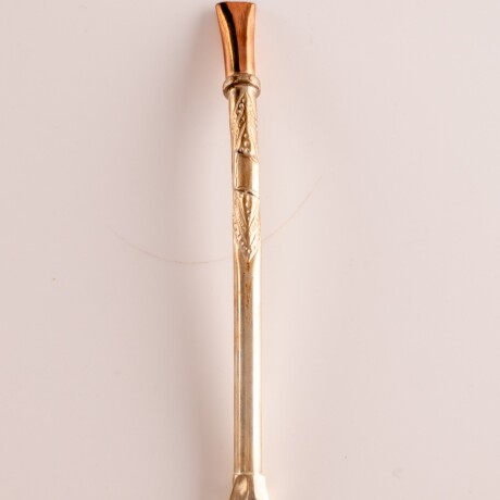 Bombilla De Plata y Oro S35