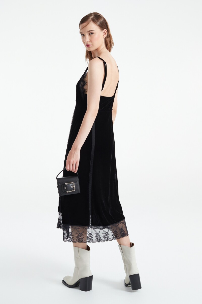 VESTIDO TERCIOPELO Negro