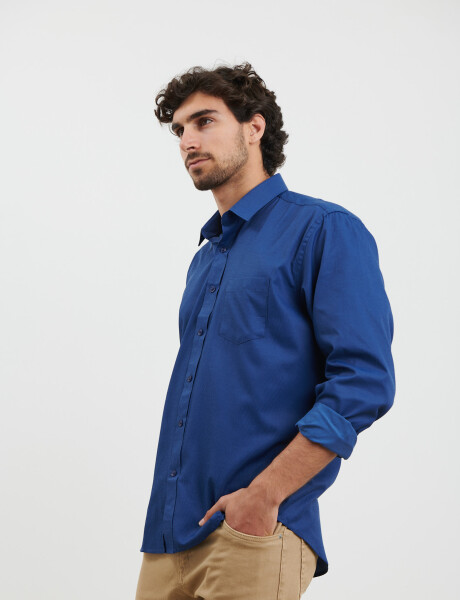 012577 CAMISA HARRINGTON LABEL Azul Oscuro