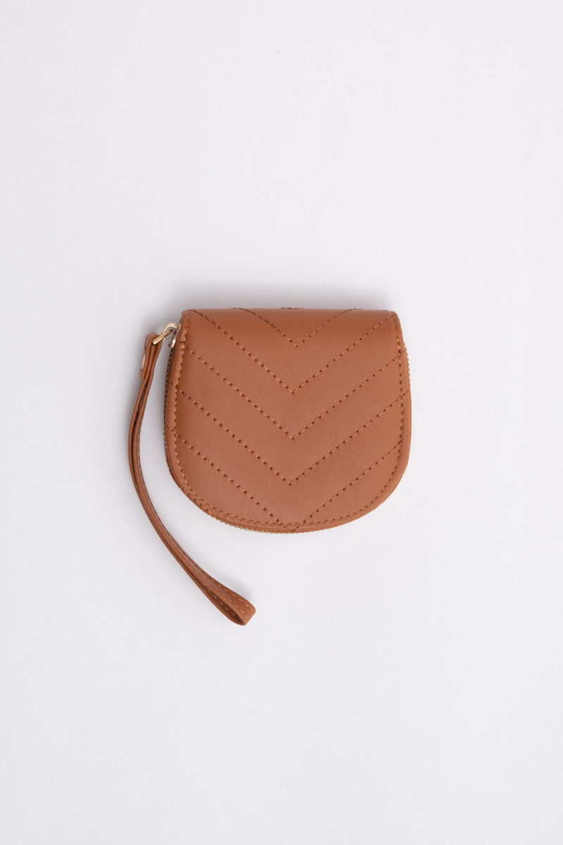 Monedero textura - Camel 