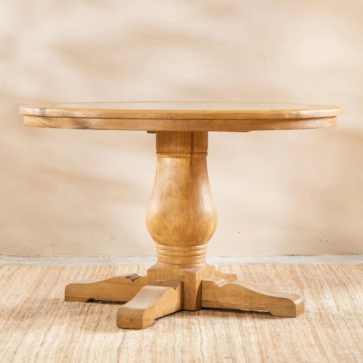 Mesa De Comedor Lena Teca 120 Cm 