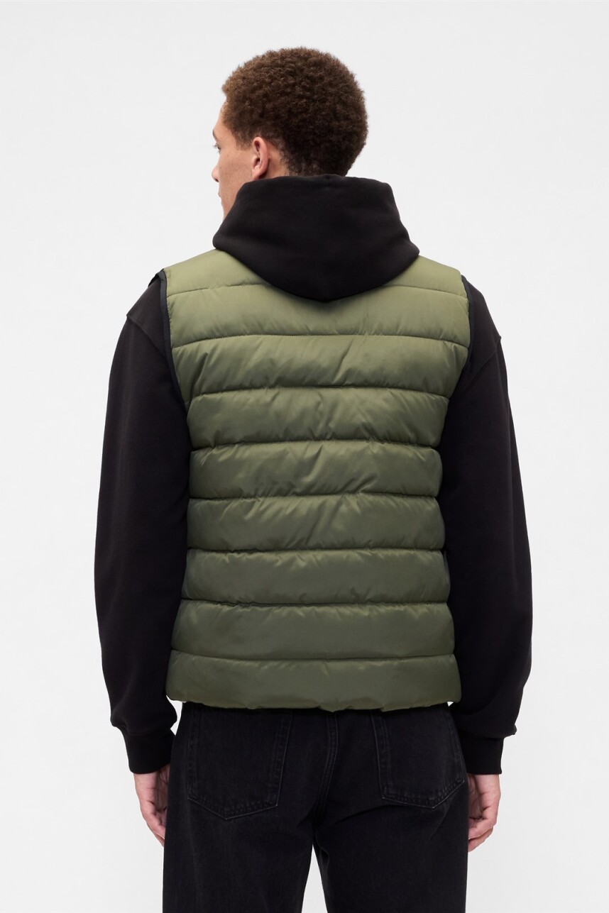 Chaleco Puffer Hombre Army Jacket Green