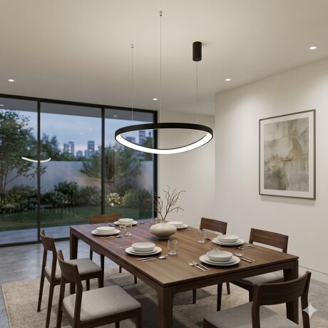 Luminaria Led Diseño triangular Dimerizable 38W, 45cm MARRÓN CAFÉ