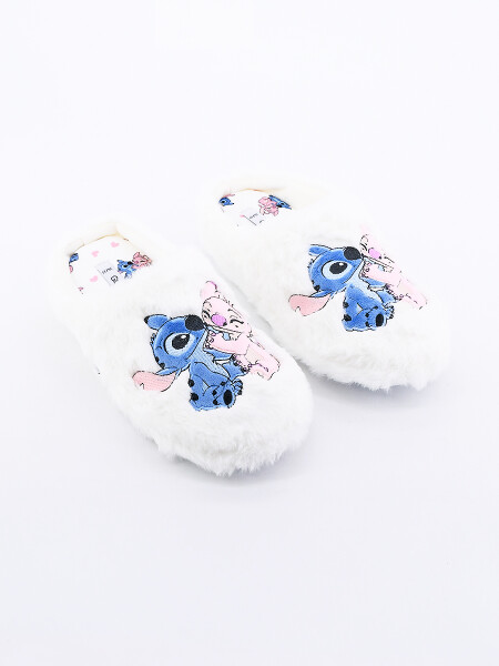 PANTUFLAS ANGEL AND STITCH BLANCO