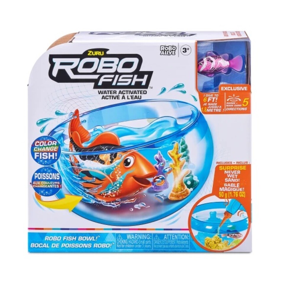 Pez Robo Alive – Playset Interactivo Acuático ROBO ALIVE - PEZ NADADOR PLAYSET ACTIVADO CON EL AGUA