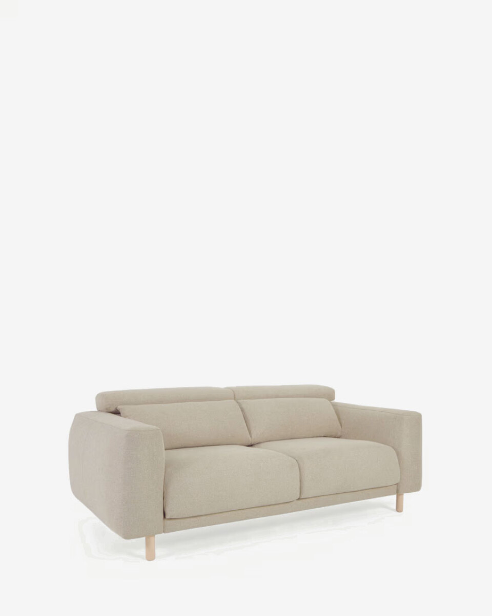 Sofá Singa 3 Plazas - Beige 215 Cm 