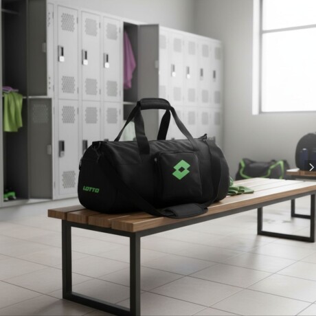 Bolso Deportivo Lotto Urbano Negro -Verde