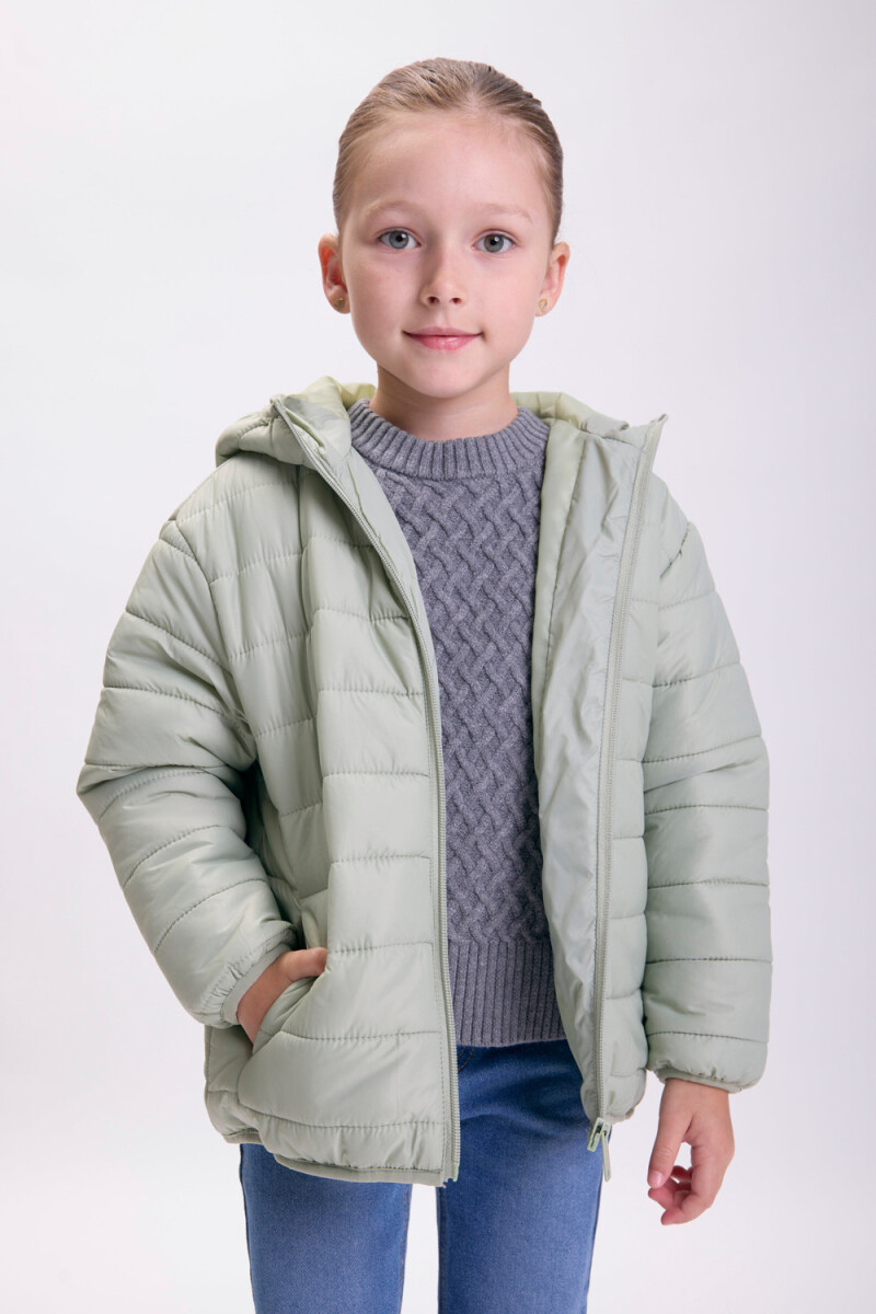 Campera abrigo Verde Pastel