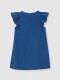 Vestido Con Tiras Bordadas Gris