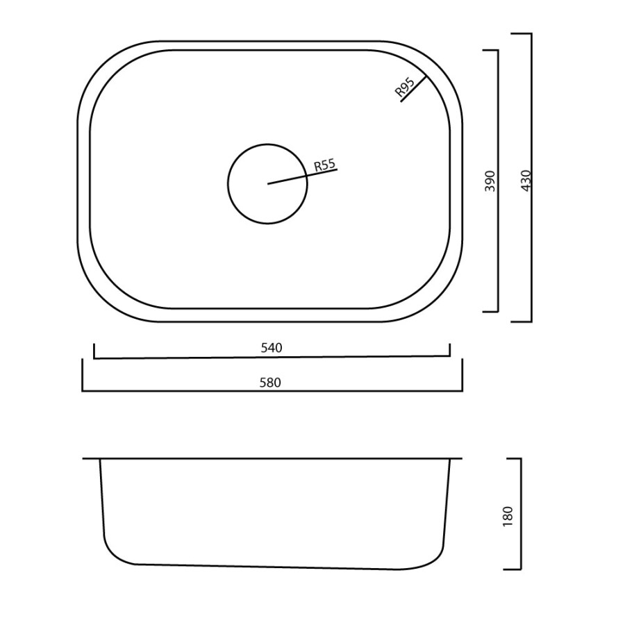 Pileta Simple 57 x 43 Pileta Simple 57 x 43