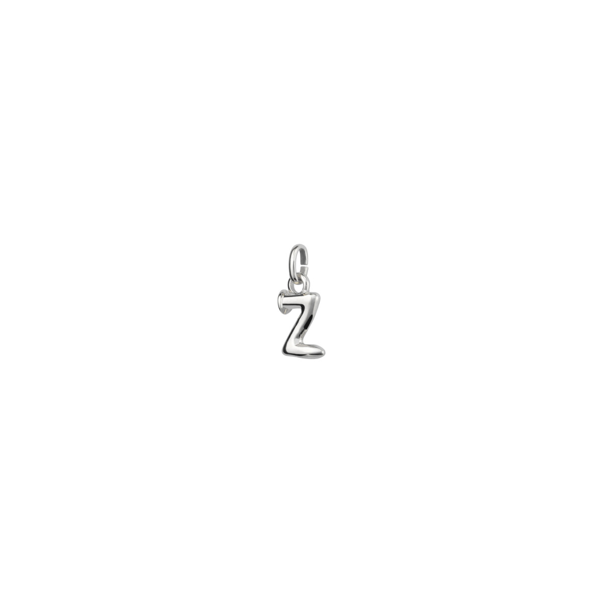 CHARM DE ALEACION DE METALES BAÑADO EN PLATA DE LEY CON FORMA DE LETRA Z CON ARGOLLA - Charm 