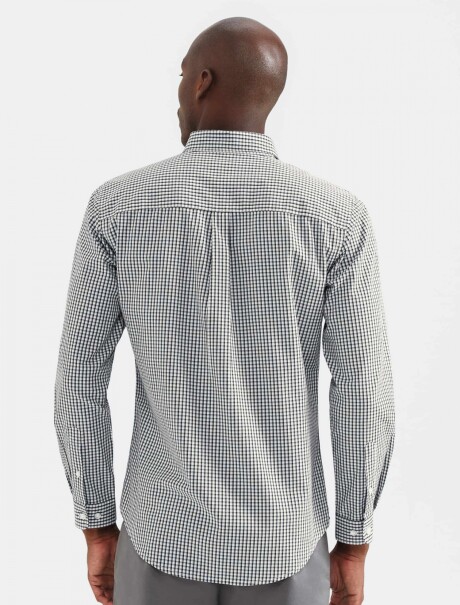 CAMISA MODELO SLIM A CUADRILLÉ CELESTE