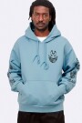 Hooded Grin Sweat Frosted Blue Azul