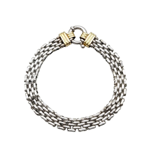 Pulsera Panther - Plata y Oro-Sin Piedra-PU5019 Sinpiedra