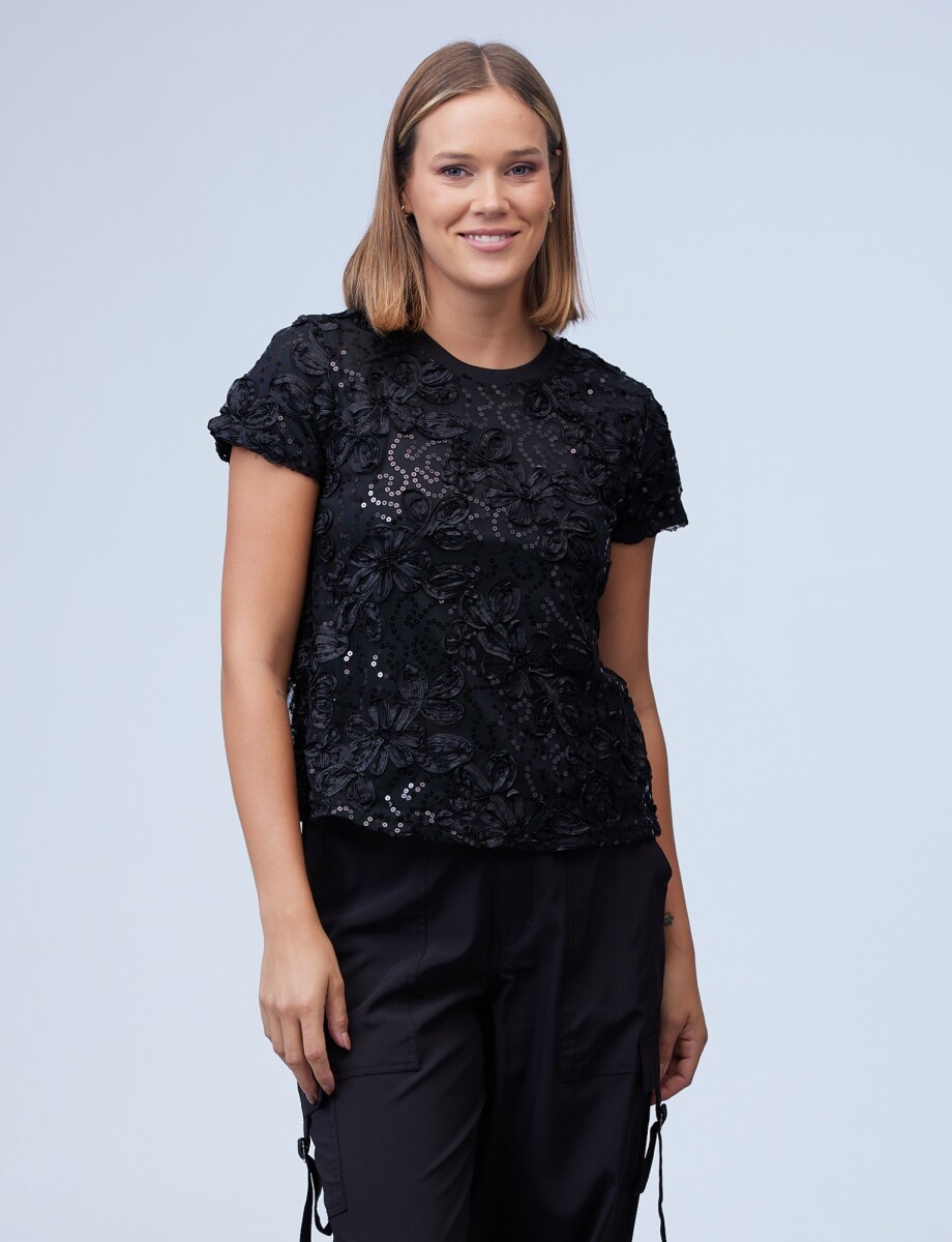 Blusa Bordada - Negro 