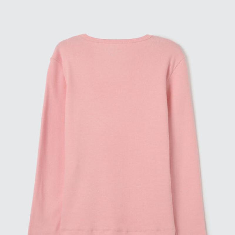 BLUSA ML FEM ROSA CLARO