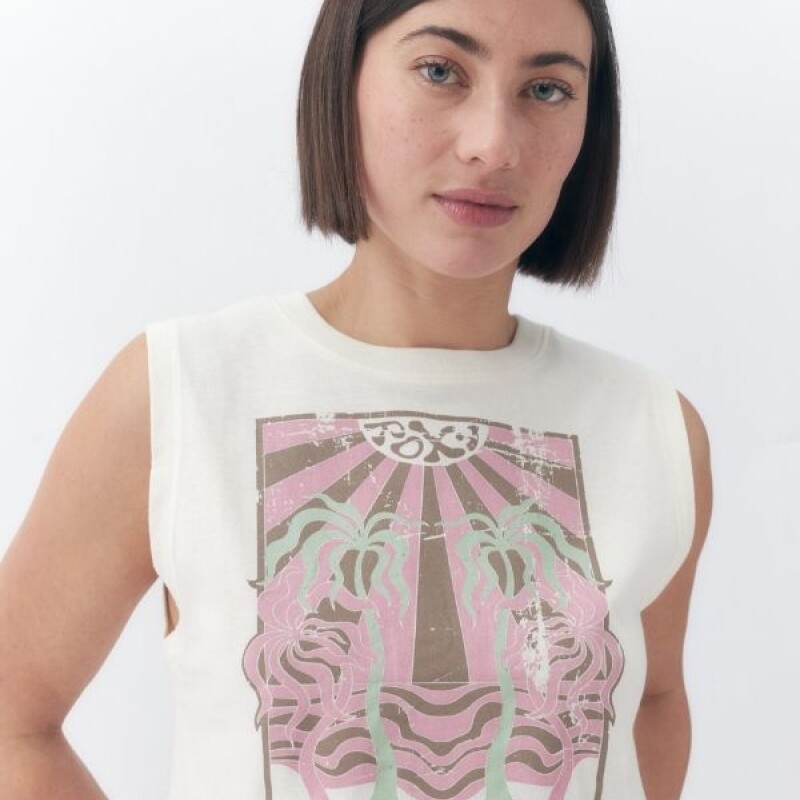 Musculosa Dama Roxy Crudo