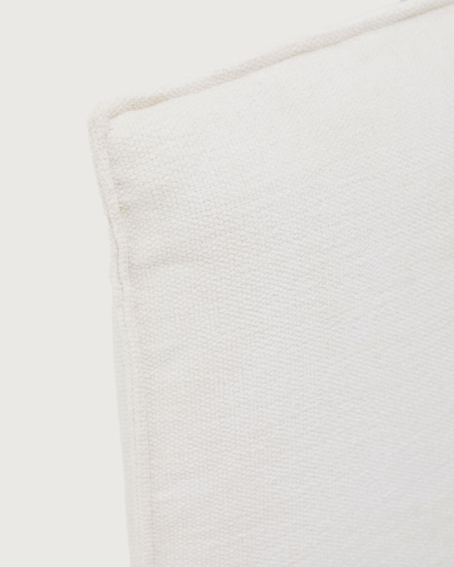 Cabecero desenfundable Jaira de chenilla blanco para cama de hasta 180 cm FSC Mix Credit