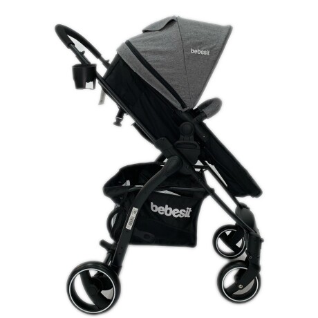Coche de bebé + silla para auto Bebesit Travel System Alfa Gris