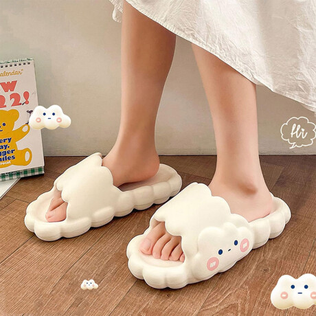 Chancletas Gomón Ojotas Infantil Playa Baño Piscina Blanco