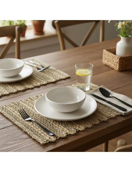 INDIVIDUAL RECT. RAYAS VERTICALES SEAGRASS 45X32CM INDIVIDUAL RECT. RAYAS VERTICALES SEAGRASS 45X32CM