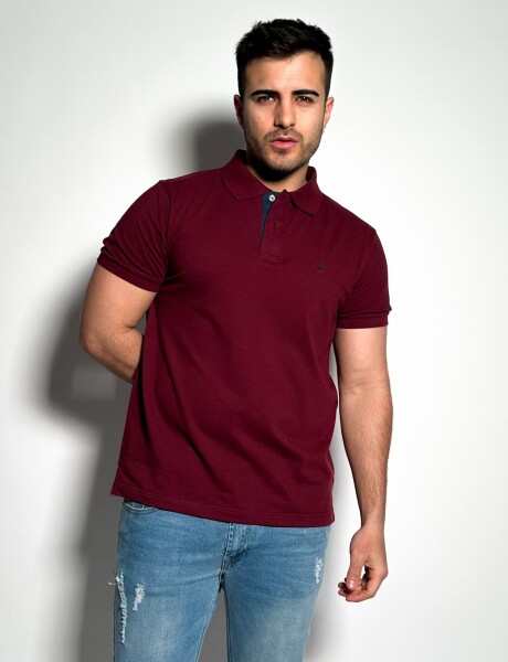 Remera polo pique lisa Lux Bordo