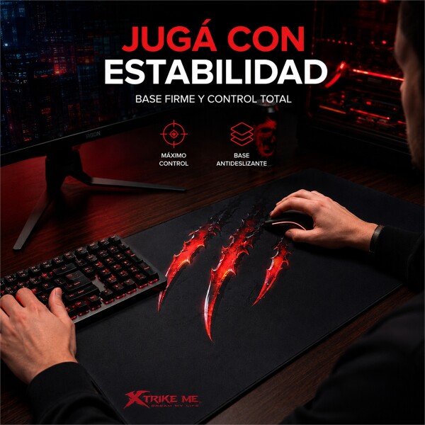 Mousepad Gamer Xtrike Me MP-208 XL 80 x 30 cm Negro 1