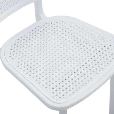 Silla Simil Rattan de polipropileno Blanco