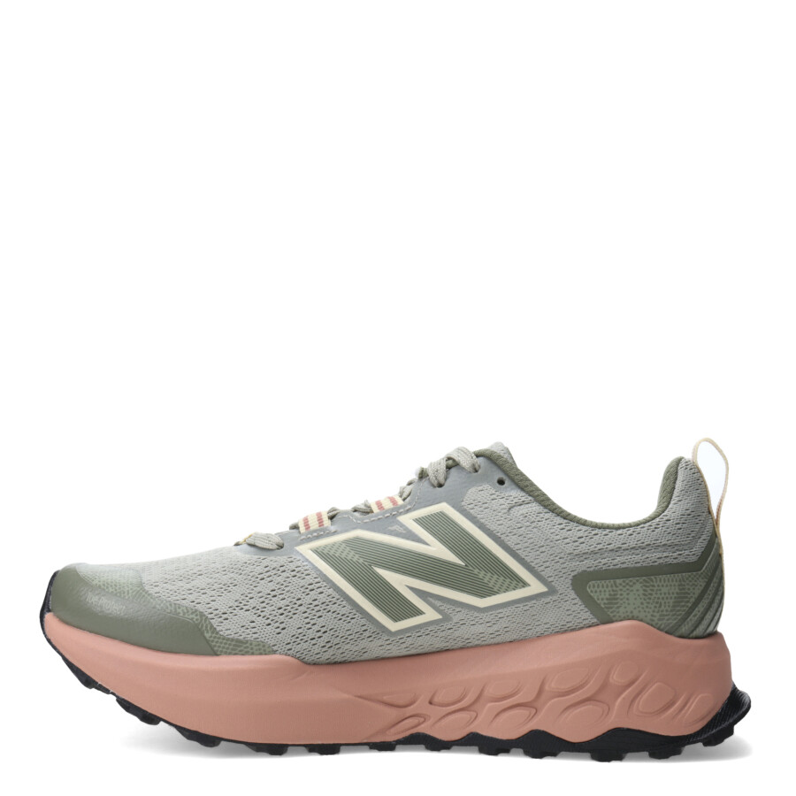 Championes de Mujer New Balance Trail Running Garoe Verde oliva - Amarillo