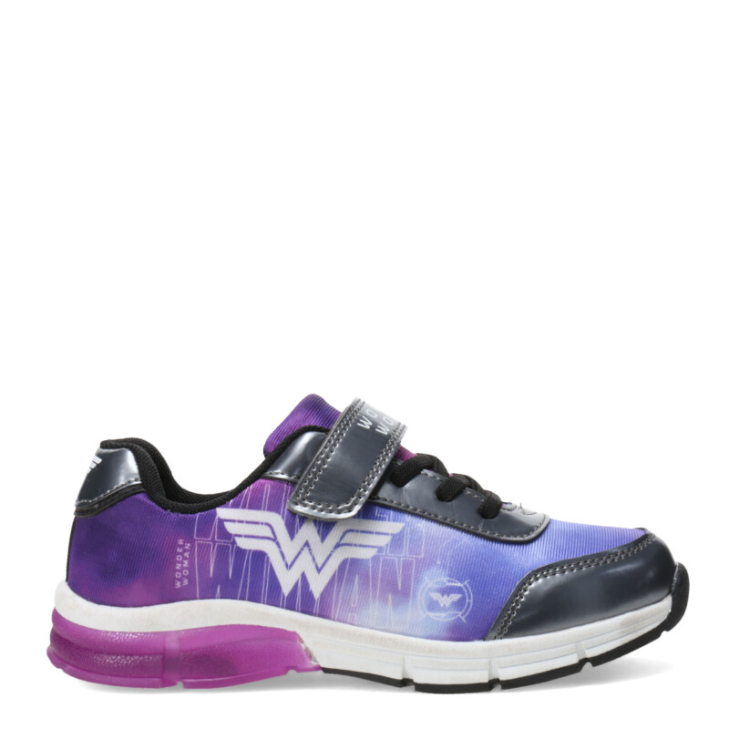 Championes de Niños DC Wonder Woman Violeta - Plateado - Negro