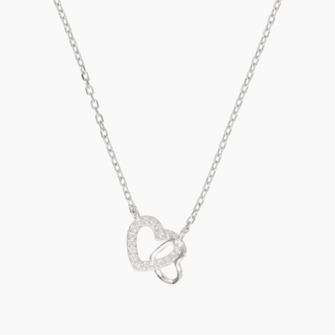 Cadena con dije de corazón en plata 925 y circonias Cadena Con Dije De Corazón En Plata 925 Y Circonias