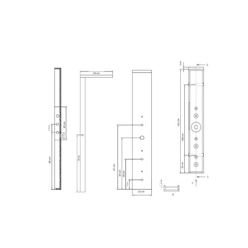 Panel De Hidromasaje Bamboo Con 4 Jets, Roseta Y Telefono - Requiere Min. 3.0Kg/Cm² De Presión De Agua. 000