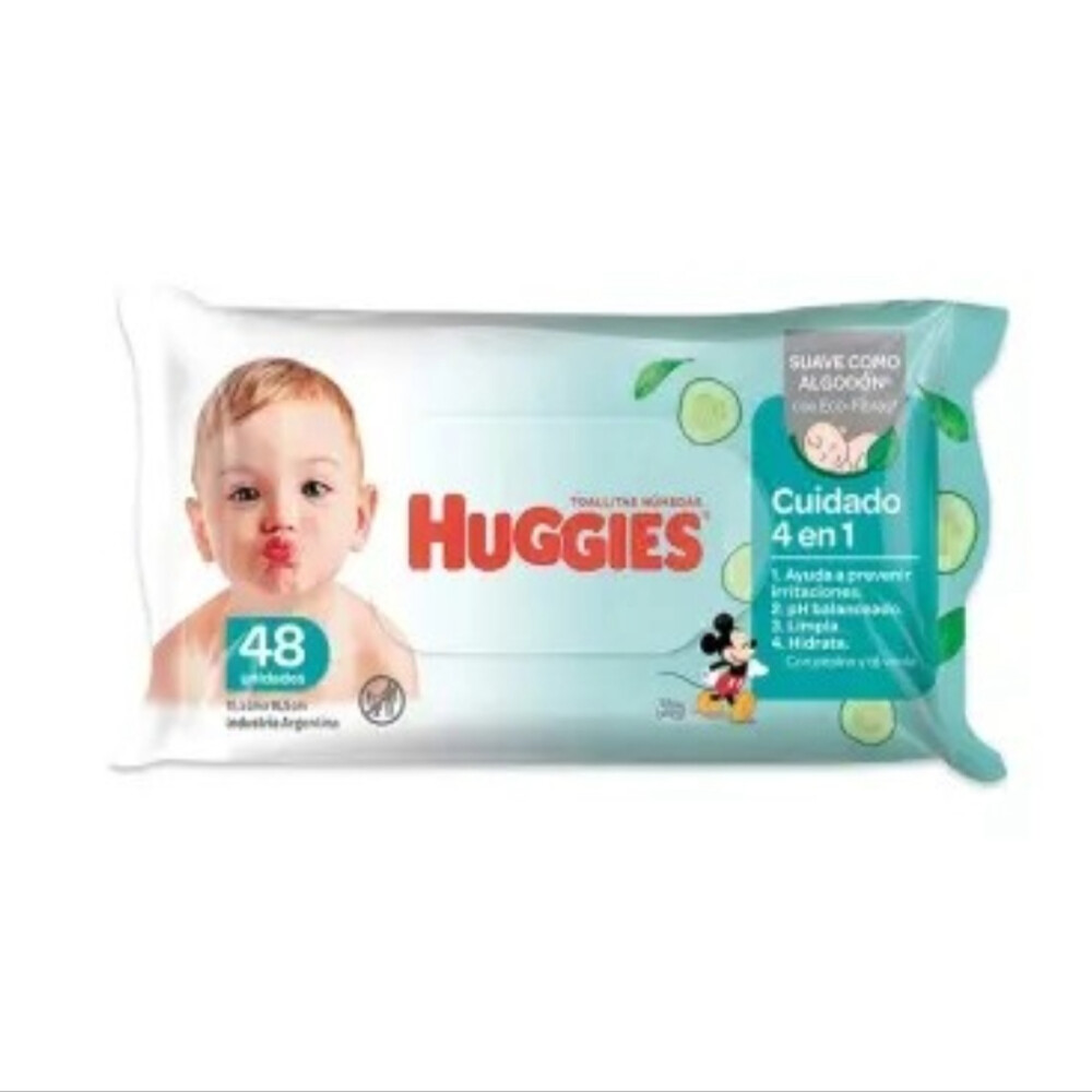 HUGGIES TOALLITAS HUMEDAS 4 EN 1 PAQ. X4 única