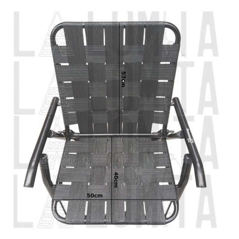 Silla Playera Descansar Aluminio Reforzada Liviana 80048 Color Negro Silla Playera Descansar Aluminio Reforzada Liviana 80048 Color Negro