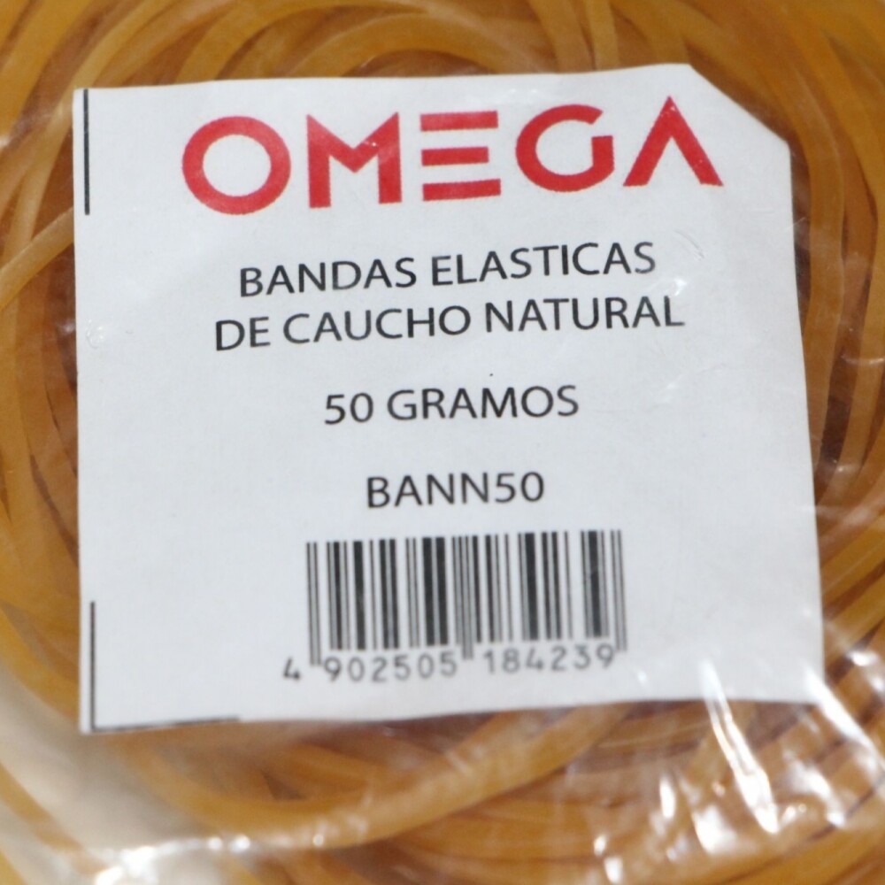 BANDA ELASTICA DE CAUCHO NATURAL OMEGA 50 GRAMOS BANDA ELASTICA DE CAUCHO NATURAL OMEGA 50 GRAMOS
