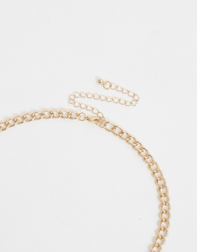 Collares Cortos Multi dijes Collar Corto Multidijes Biplating - Dorado