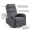 Poltrona Reclinable Giratoria Mecedora Rocking Gris Poltrona Reclinable Giratoria Mecedora Rocking Gris