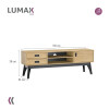 Rack Tv Living Lumax 2 Cajones 1 Puerta 100% Madera Maciza Rack Tv Living Lumax 2 Cajones 1 Puerta 100% Madera Maciza