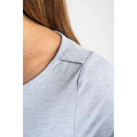 Remera Algodon Elastano Gris Melange