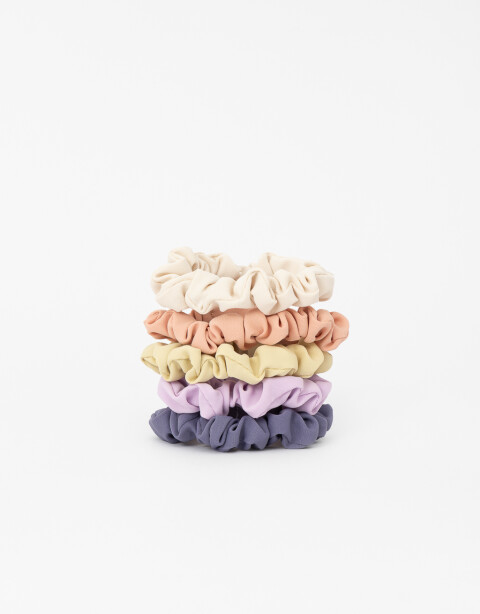 Gomitas Elásticas Sets Liso Set De Scrunchies - Combinacion Multicolor