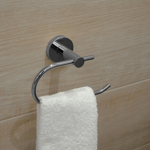 METAL CROMO BRILLANTE PORTA ROLLO ACCESORIOS BAÑO LINEA 000