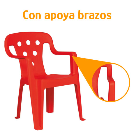 Set de Mesa 54x46cm y 4 Sillas infant Plást Resistente 40Kg Rojo