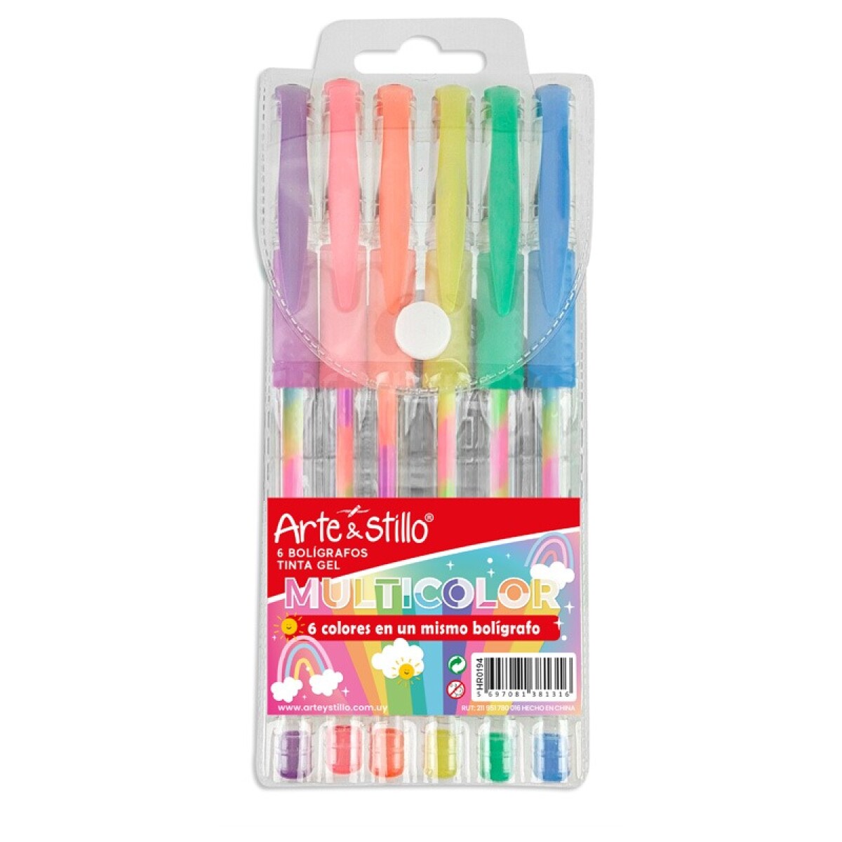 BOLIGRAFO MULTICOLOR ARTE Y ESTILLLO X6 HR0194 